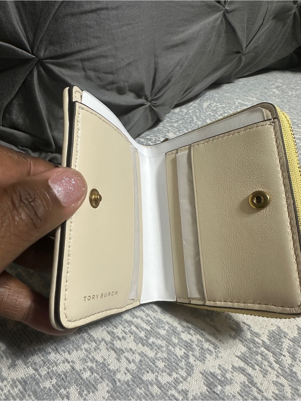 Tory Burch Color Block Bi-Fold Wallet - Picture 7 of 8